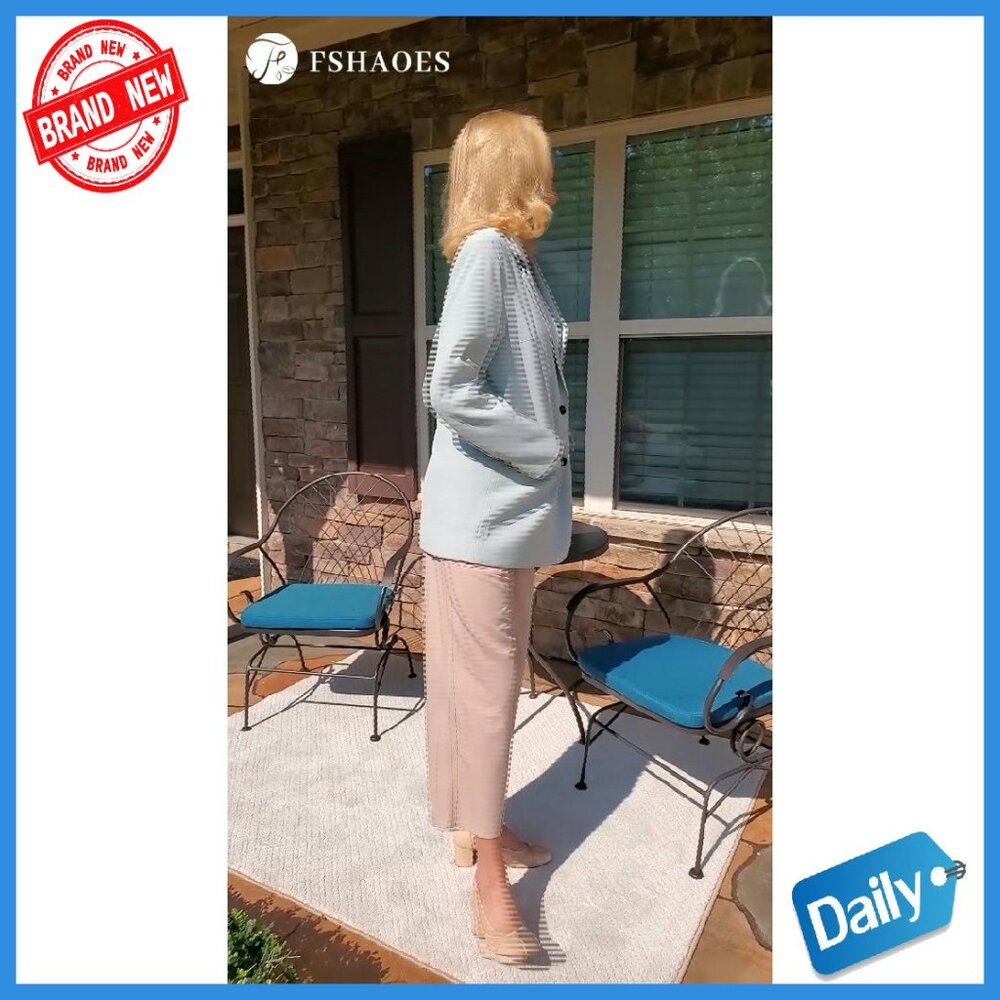 Oversized Blazer Jacket Lapel Button Down Polyest… - image 6